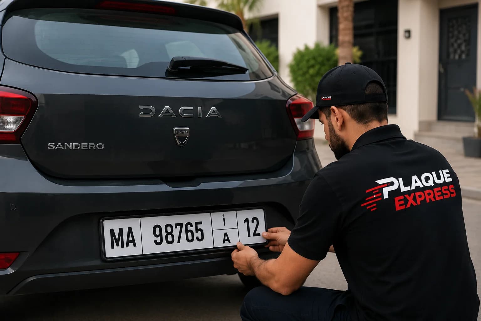 Pose de plaque d’immatriculation marocaine à domicile